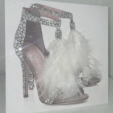 Load image into Gallery viewer, diamante feather shoe plaque