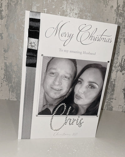 husband/boyfriend mans photo christmas card