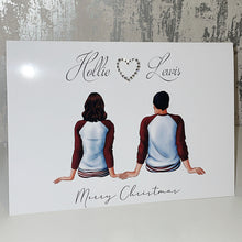 Load image into Gallery viewer, Personalised couple christmas card