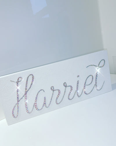 crystal name plaque