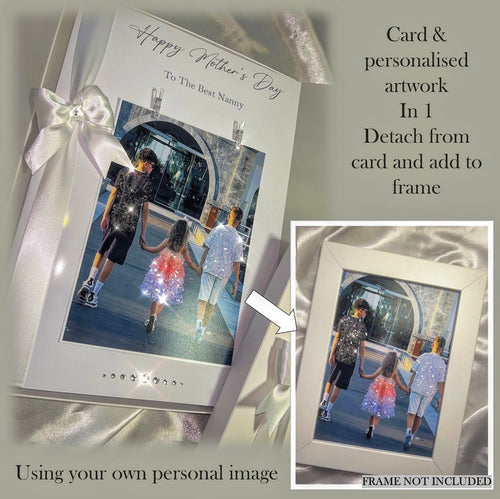 mothers day card with detachable personal artwork