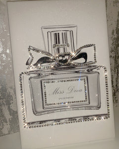 glitter crystal perfume canvas