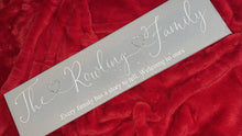 Load image into Gallery viewer, family name canvas plaque